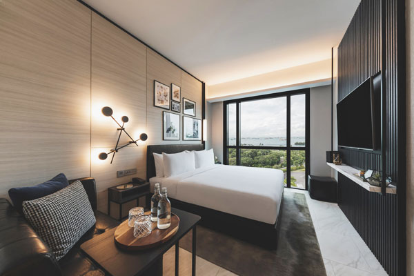 新加坡遨堡聖淘沙酒店共有 193 間時尚風格客房